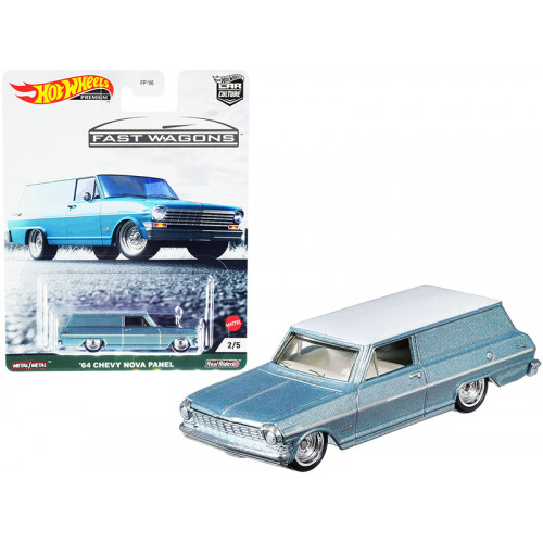 1964 Chevrolet Nova Panel Light Blue Metallic with White Top 