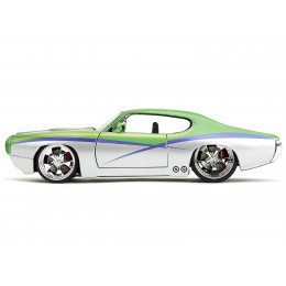 1969 Pontiac GTO Judge Green Metallic and Silver with Stripes 