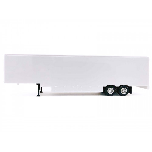 48ft Moving Van Trailer Light Gray 1/87 (HO) Plastic Model by Promotex