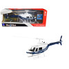 Bell 206 Helicopter Dark Blue and White 