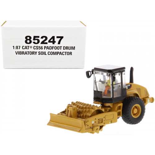 CAT Caterpillar CS56 Padfoot Drum Vibratory Soil Compactor with Operator 