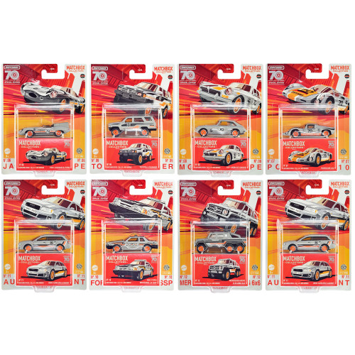 'Collectors' Superfast 2023 S '70 Years' Special Edition Set of 8 pieces Diecast Model Cars by Matchbox