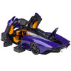 McLaren Speedtail Lantana Purple Metallic with Black Top and Yellow Interior and Suitcase Accessories 1/18 Model Car by Autoart