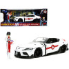 2020 Toyota Supra White and Rick Hunter Diecast Figurine