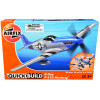 Skill 1 Model Kit D-Day P-51D- Mustang Snap Together Painted Plastic Model Airplane Kit by Airfix Quickbuild