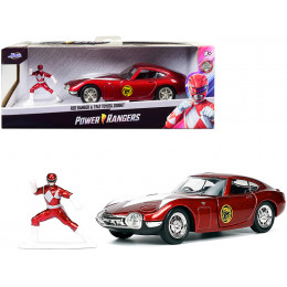 1967 Toyota 2000GT RHD (Right Hand Drive) Red Metallic and Red Ranger Diecast Figurine 