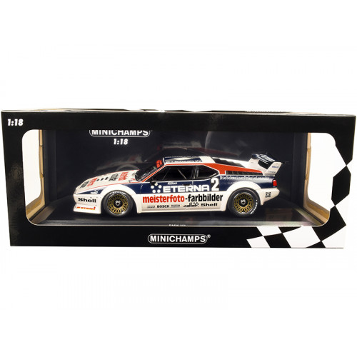 BMW M1 #2 Hans-Joachim Stuck Schnitzer Eterna Meisterphoto Team Winner Deutsche Automobil Rennsport Trophae Zolder (1982) Limited Edition to 300 pieces Worldwide 1/18 Diecast Model Car by Minichamps