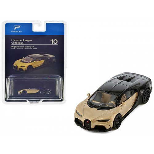 Bugatti Chiron Supersport Silk Gold Metallic and Nocturne Black 