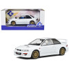 1998 Subaru Impreza 22B RHD (Right Hand Drive) Pure White with Gold Wheels 1/18 Diecast Model Car by Solido