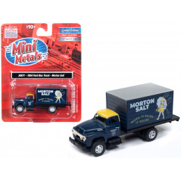 1954 Ford Box Truck Dark Blue with Yellow Top 