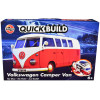 Skill 1 Model Kit Volkswagen Camper Van Red Snap Together Model by Airfix Quickbuild