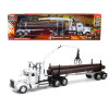 Kenworth W900 Log Hauler with Grabber White with Log Accessories