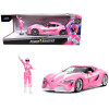 Toyota FT-1 Concept Pink Metallic and Pink Ranger Diecast Figurine