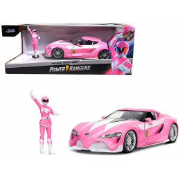 Toyota FT-1 Concept Pink Metallic and Pink Ranger Diecast Figurine 