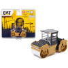 CAT Caterpillar CB-13 Tandem Vibratory Roller with Cab Yellow and Black 1/64 Diecast Model by Diecast Masters