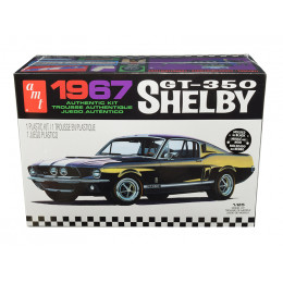 Skill 2 Model Kit 1967 Ford Mustang Shelby GT350 Black 1/25 Scale Model by AMT