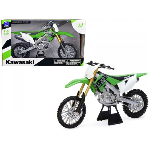 2019 Kawasaki KX 450F Dirt Bike Motorcycle Green and White 1/6 Diecast Model by New Ray
