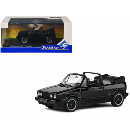 1992 Volkswagen Golf 1 Cabriolet Sportline Black 1/43 Diecast Model Car by Solido