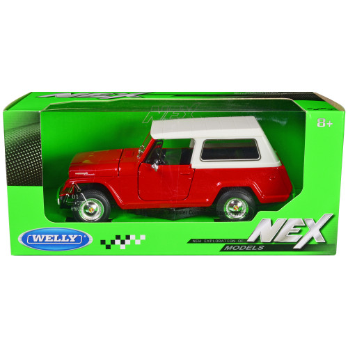 1967 Jeep Jeepster Commando Station Wagon Red with White Top 