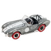 Shelby Cobra 427 S/C Raw Metal with White Stripes and Red Tires
