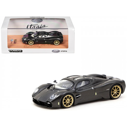 Pagani Utopia Black Carbon Fiber with Gold Wheels 