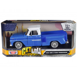 1966 GMC C1000 Fenderside Pickup Truck Lowrider Blue with White Top 