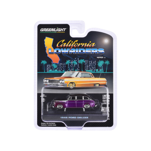 1946 Ford Fordor Super Deluxe Dark Purple Metallic and Black 