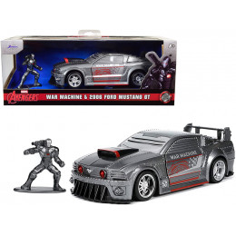2006 Ford Mustang GT Gray Metallic and War Machine Diecast Figurine 
