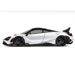 McLaren 765LT White with Black Top and Extra Wheels 1/64 Diecast Model Car by CM Model