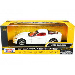 2005 Chevrolet Corvette C6 White with Red Interior 
