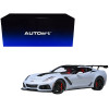 2019 Chevrolet Corvette C7 ZR1 Ceramic Matrix Gray Metallic with Carbon Top 1/18 Model Car by Autoart