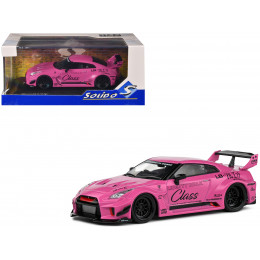 2019 Nissan GT-R (R35) LB-Silhouette Works RHD (Right Hand Drive) Pink with Graphics 1/43 Diecast Model Car by Solido