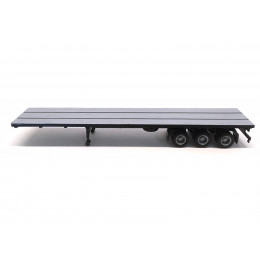 48ft 3-Axle Flatbed Trailer Gray Top 1/87 (HO) Plastic Model by Promotex
