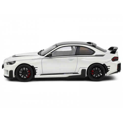 2023 BMW M2 M Performance (G87) Alpine White with Black Top 1/43 Diecast Model Car by Solido