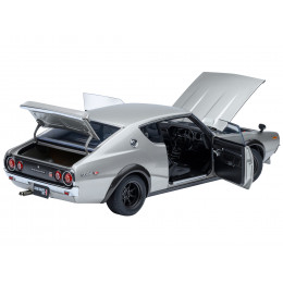 Nissan Skyline 2000GT-R (KPGC110) Tuned Version RHD (Right Hand Drive) Silver Metallic 1/18 Model Car by Autoart