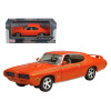 1969 Pontiac GTO Judge Orange with Stripes 1/24 Diecast Model Car by Motormax