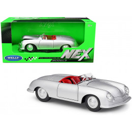 Porsche 356/1 Roadster Silver with Red Interior 