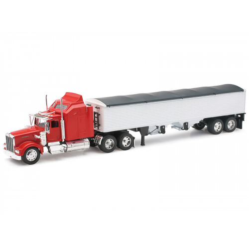 Kenworth W900 Grain Truck Red and White 