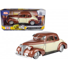 1939 Chevrolet Coupe Lowrider Beige and Brown Metallic 