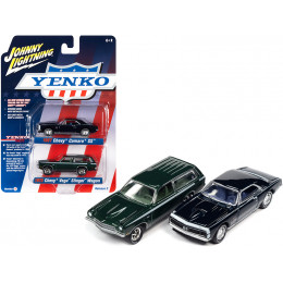 1967 Chevrolet Camaro SS Royal Plum Metallic and 1972 Chevrolet Vega Stinger Wagon Dark Green Metallic 