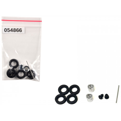 Rear Hypoid Wheelset Chrome 1/87 (HO) Plastic Model by Promotex
