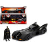 Model Kit Batmobile Matt Black with Batman Diecast Figurine