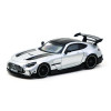 Mercedes-Benz AMG GT Black Series Silver Metallic with Black Hood Stripes and Top