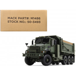 Mack Defense M917A3 Heavy Dump Truck Green 1/50 Diecast Model by First Gear