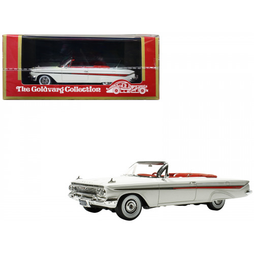 1961 Chevrolet Impala Convertible White with Red Interior Limited Edition to 240 pieces Worldwide 1/43 Model Car by Goldvarg Collection