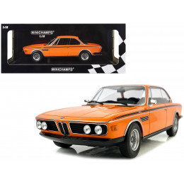 1971 BMW 3.0 CSL Orange with Black Stripes Limited Edition to 600 pieces Worldwide 1/18 Diecast Model Car by Minichamps