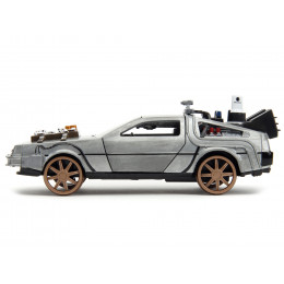 DeLorean DMC (Time Machine) Brushed Metal Train Wheel Version 