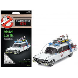 Model Kit Ecto-1 Car White 