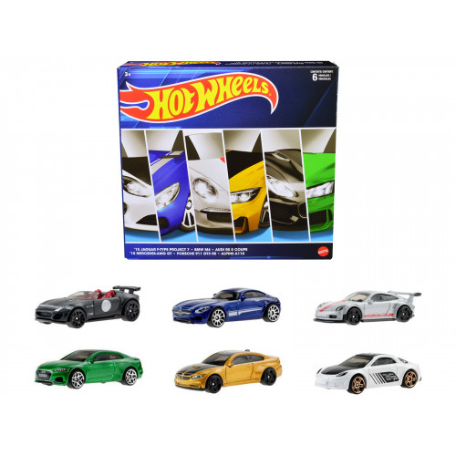 'European Theme' 6 piece Set Diecast Model Cars by Hot Wheels