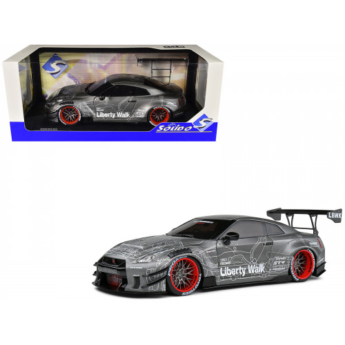 2020 Nissan GT-R (R35) RHD (Right Hand Drive) with Liberty Walk 2.0 Body Kit Dark Silver 